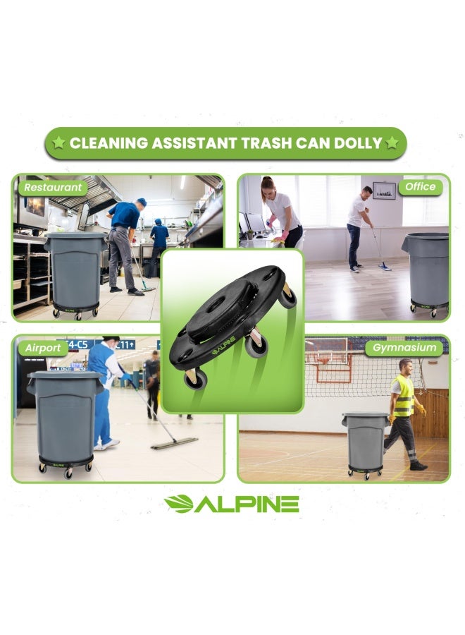 Alpine Industries عربة قمامة ألباين المتدحرجة مع عجلات سعة 20 32 44 أو 55 جالون - Image 5