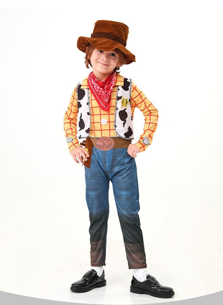 Toy Story 4 Woody Costume,Classic Deluxe Boys' Costume, Kids Cowboy Costume  - Image 3