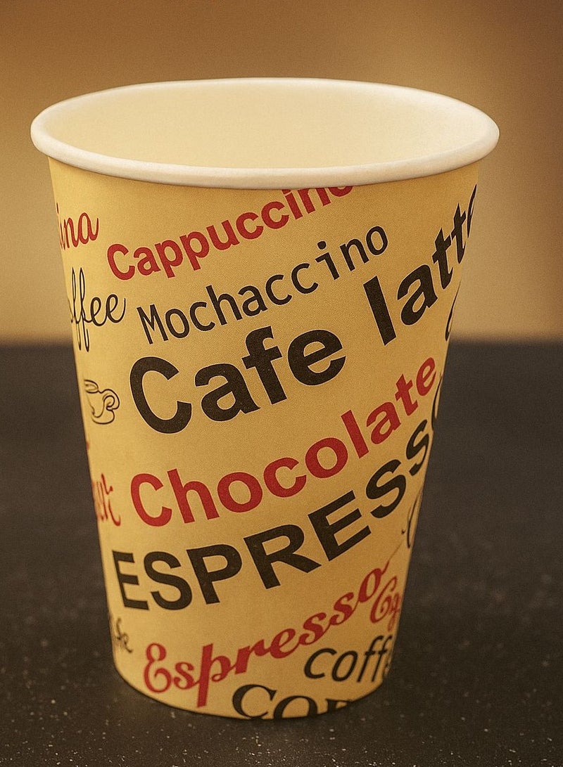 Disposable Paper Vending Cups 7.25 oz 210 GSM Printed Design Pack of 1000/PCS - Image 1