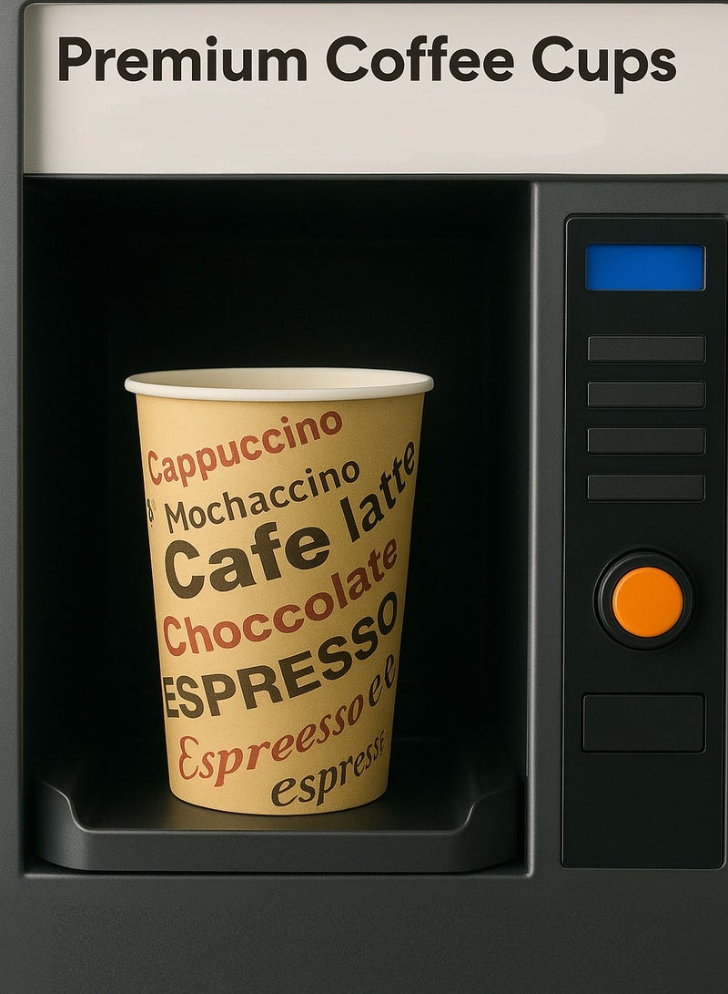 Disposable Paper Vending Cups 7.25 oz 210 GSM Printed Design Pack of 1000/PCS - Image 2