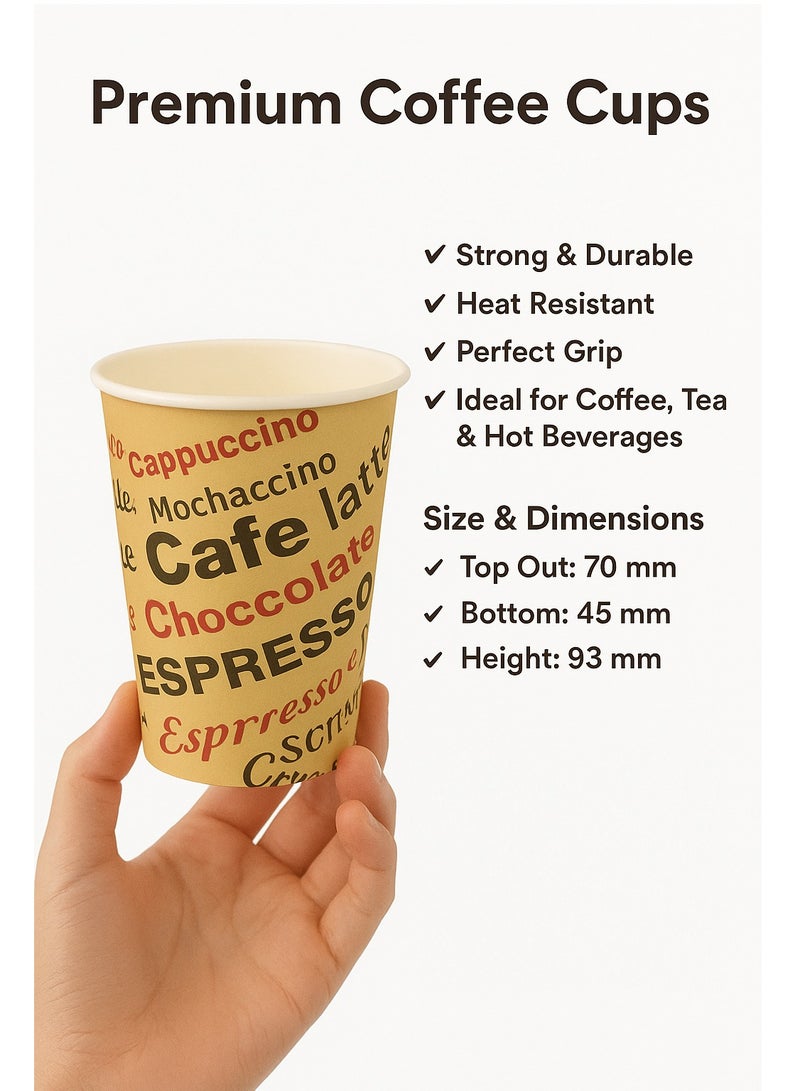 Disposable Paper Vending Cups 7.25 oz 210 GSM Printed Design Pack of 1000/PCS - Image 3
