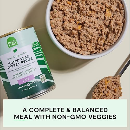 Open Farm Canned Dog Food, Pate for Complete & Balanced Nutrition, Grain Free and Legume-Free, Homestead Turkey Recipe, 12.5oz Cans (Pack of 12) - Image 4