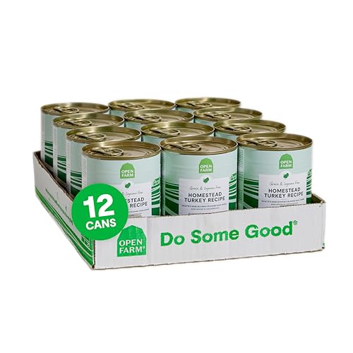 Open Farm Canned Dog Food, Pate for Complete & Balanced Nutrition, Grain Free and Legume-Free, Homestead Turkey Recipe, 12.5oz Cans (Pack of 12) - Image 1