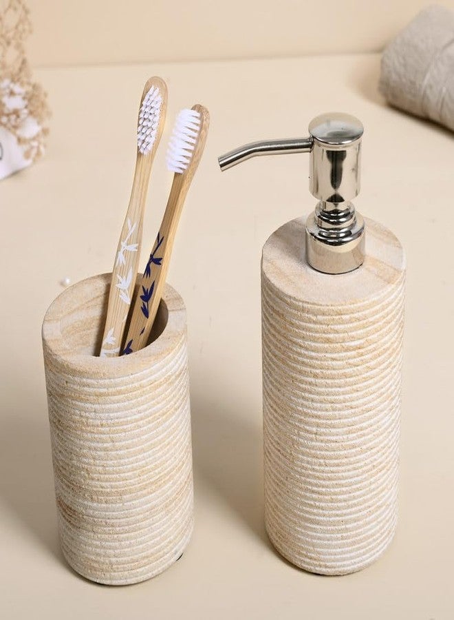 Grahvatika موزع صابون خشبي من جراهفاتيكا، حامل فرشاة أسنان، منظم متعدد الاستخدامات للحمام، هدية فاخرة وإكسسوار منزلي - Image 3