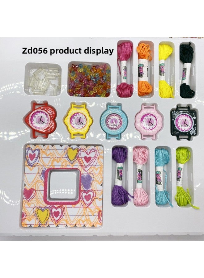 Children's Educational DIY Beaded Braided Rope Electronic Watch Girls' Hand-woven Bracelet Diy Braided Rope Toys Wholesale-Color:ZD057 Beaded Electronic Watch  - Image 3