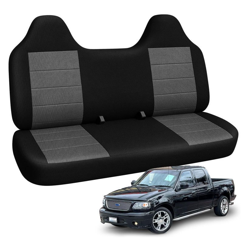 Kistrba Truck Seat Cover Compatible with 1999-2004 Ford F-150 Front Solid Bench Seat Covers with Molded Headrests - Image 1