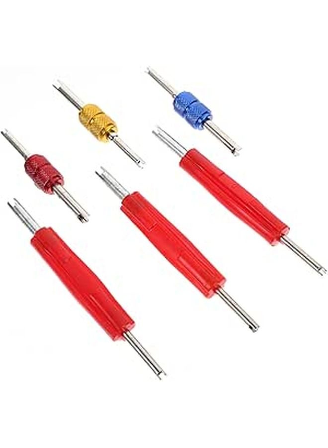 Valve Core Remover Tool for Car Bike Tire Repair with 4 Extractor Heads - Image 1