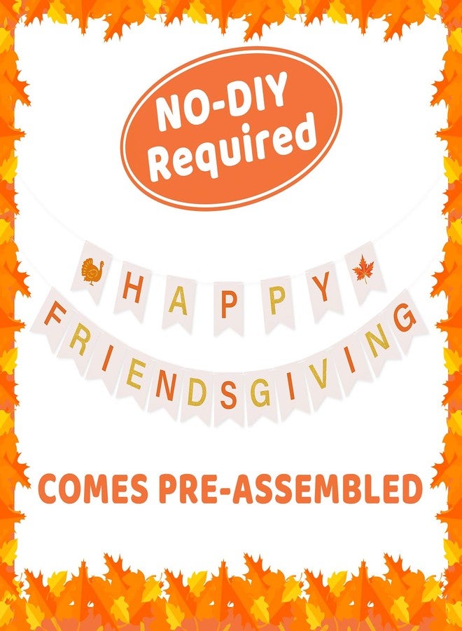 Yewfold 9.8 Ft Happy Friendsgiving Banner, Pre-Strung Thanksgiving Banner for Fall Friendsgiving Thanksgiving Party Decorations - Image 4