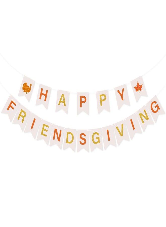 Yewfold 9.8 Ft Happy Friendsgiving Banner, Pre-Strung Thanksgiving Banner for Fall Friendsgiving Thanksgiving Party Decorations - Image 1
