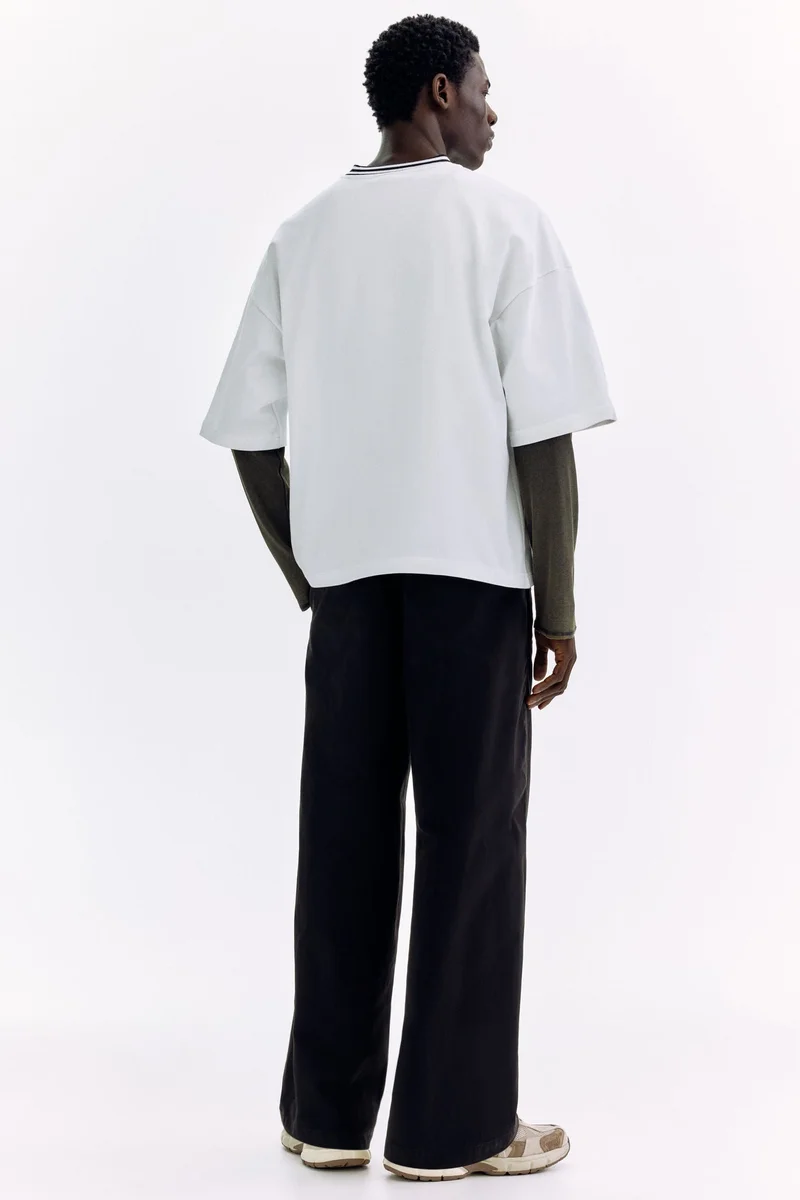 H&M  Oversized Fit Cotton T-shirt for Men | Best Price UAE