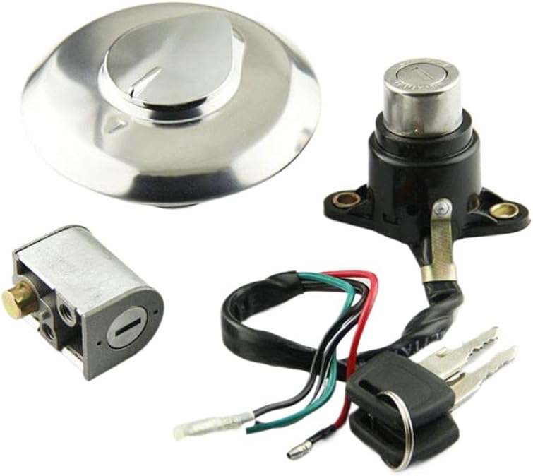 مجموعة مفتاح تشغيل الدراجة النارية وغطاء خزان الوقود، 2 قطعة، لـ CM125 1987-1999 - Image 2