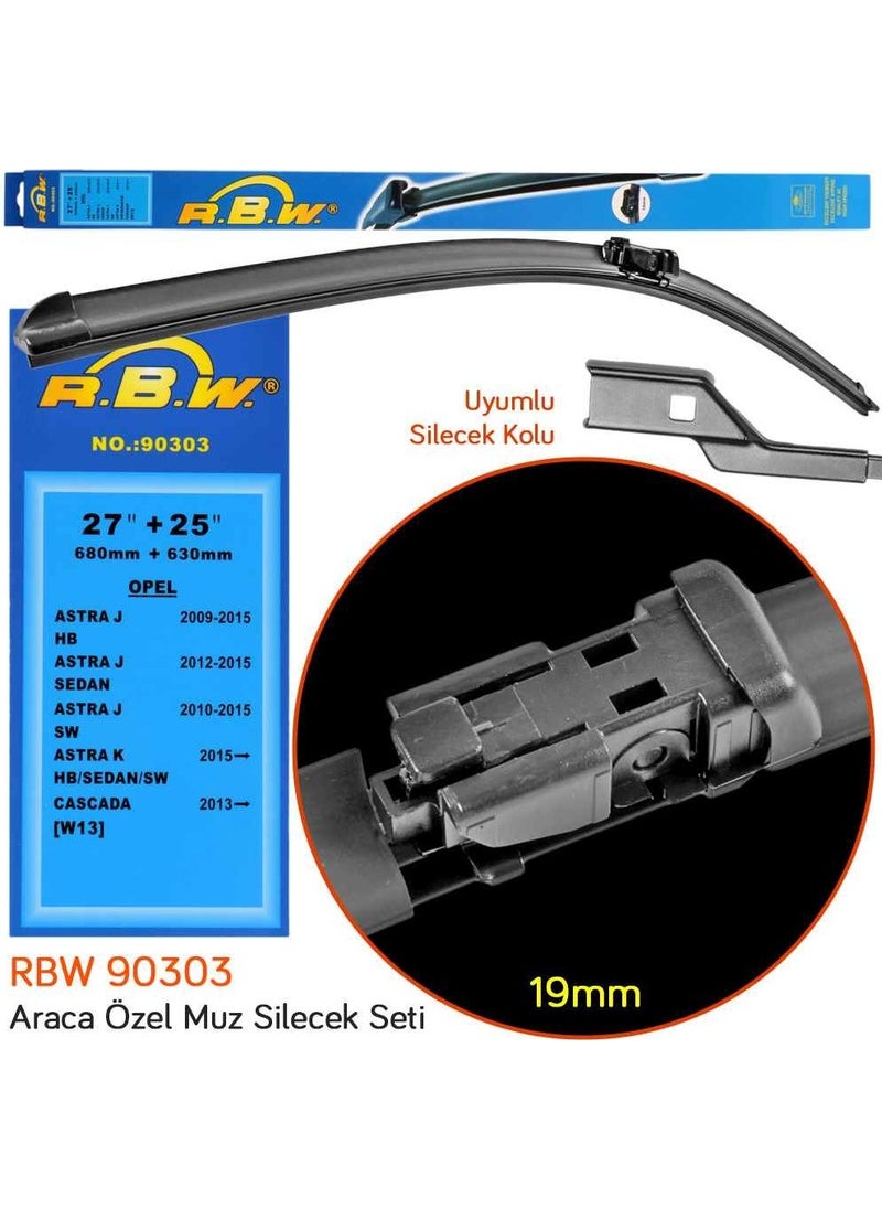 RBW 90303 Opel Astra J Sedan 2012-2015 Front Wiper Set  - Image 3
