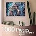 Tucocoo Night Silver Elves Jigsaw Puzzles 1000 Pieces for Adults Whitehaired Fairy 20x27Inch Beautiful Snow Leopard Moon Flowers DIY Puzzle for Home Wall Decor Realistic Fantasy Woman Art - Image 4