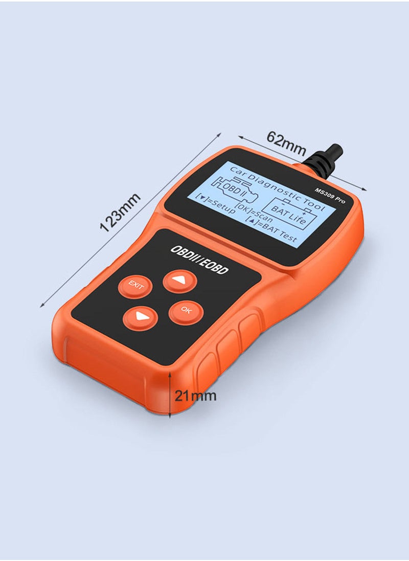 MissTiara - MS309 Pro Car OBDII/EOBD Scanner Code Reader Engine Fault Code Reader Scanner Can Diagnose The Life Health of 12 Volt Battery in Fuel Vehicles - Image 1