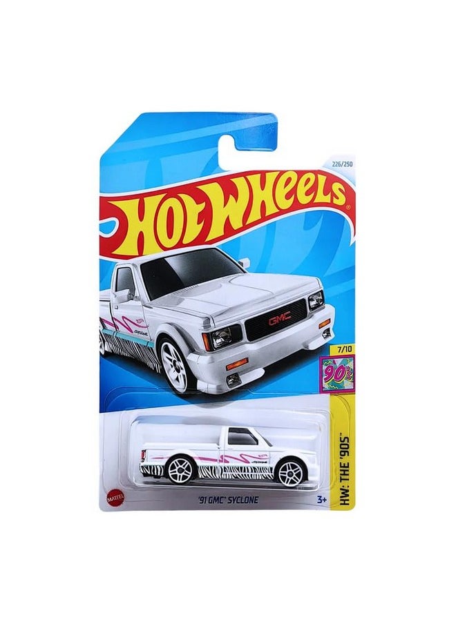 هوت ويلز Hot Wheels 91 GMC Syclone HW The 90s للأعمار من 3 سنوات فما فوق (أبيض)  - Image 1
