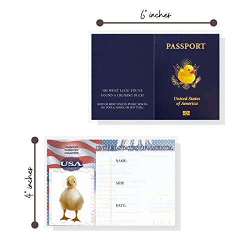 Lashicorn Passport Cruising Ducks Tag for Cruise Ship Game Attach to Rubber Sailing Ducks | 30 pk | Large 4 x 3” Hole Punch and Fold DIY Cruise Line Carnival Royal Caribbean What Luck You Found a Cruising Duck - Image 3