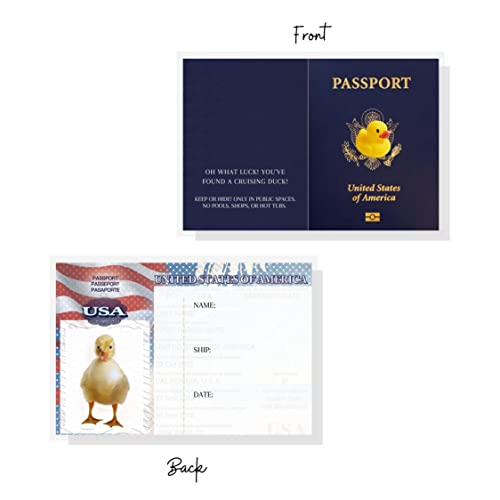 Lashicorn Passport Cruising Ducks Tag for Cruise Ship Game Attach to Rubber Sailing Ducks | 30 pk | Large 4 x 3” Hole Punch and Fold DIY Cruise Line Carnival Royal Caribbean What Luck You Found a Cruising Duck - Image 4