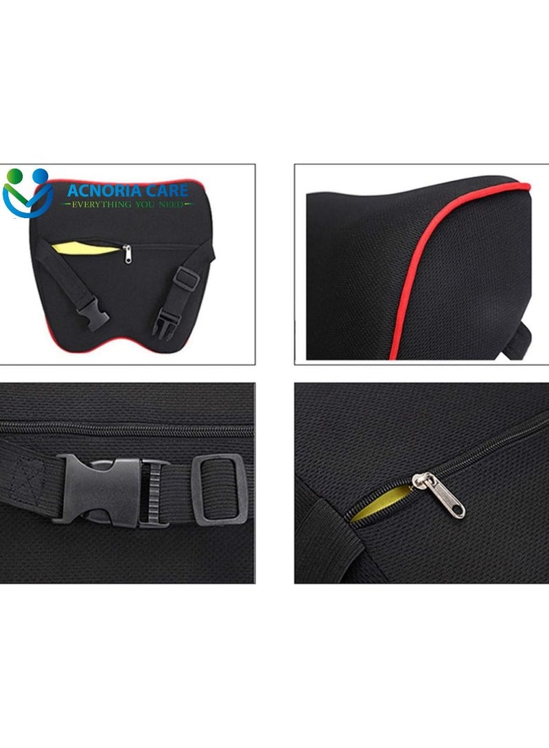 اكنوريا كير وسادة دعم للرقبة مصنوعة من اسفنج الميموري فوم، مريحة للرأس والرقبة لتخفيف الالم جيدة التهوية ومناسبة للسيارة والمكتب - من أكنوريا كير - Image 5