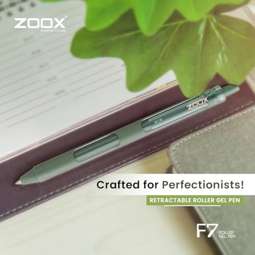 FLAIR Zoox F7 0.7mm Retractable Roller Gel Pen | Fitted With Jumbo Refill | Black Ink, Pack of 10 - Image 4