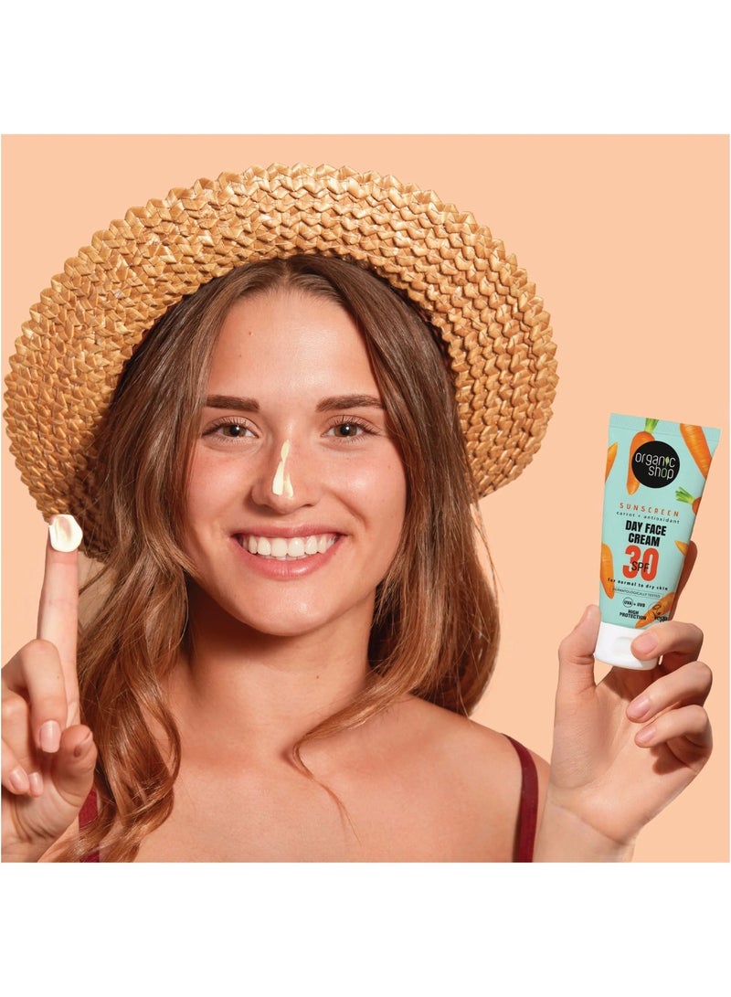 Organic Shop كريم واقي شمس للوجه من أوريغانيك شوب SPF30 للبشرة العادية-الجافة 50 مل - Image 5