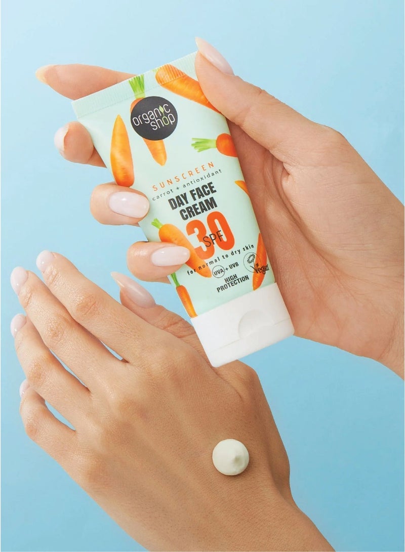 Organic Shop كريم واقي شمس للوجه من أوريغانيك شوب SPF30 للبشرة العادية-الجافة 50 مل - Image 4