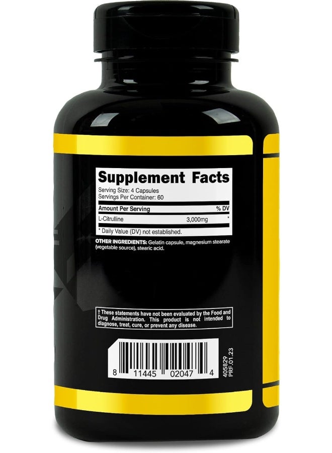 Primaforce بريمافورس L-سيترولين 3000 ملغ، 240 كبسولة، 60 حصة - Image 4