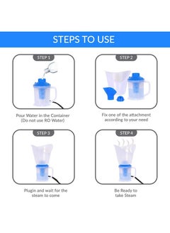 MCP Steam 3 In 1 Vaporizer,Steamer For Cough And Cold Kids Steam Nose Inhaler And Facial Vaporizer (White)  - Image 2