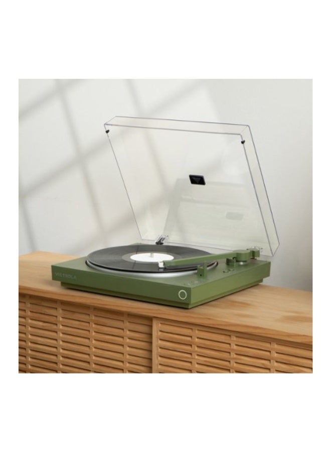 Victrola Fully Automatic Bluetooth Turntable w Audio Technica ATN3600L Cartridge, Automatic Repeat Function, 2-Speed Vinyl Record Player, Wireless Bluetooth Streaming, Preamp & Aluminum Platter Green - Image 3