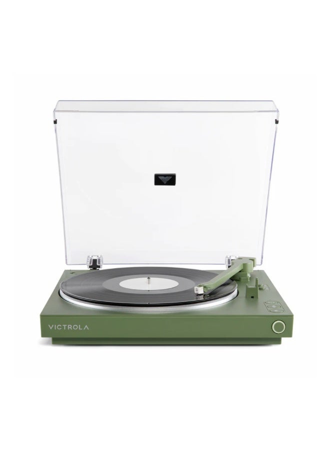 Victrola Fully Automatic Bluetooth Turntable w Audio Technica ATN3600L Cartridge, Automatic Repeat Function, 2-Speed Vinyl Record Player, Wireless Bluetooth Streaming, Preamp & Aluminum Platter Green - Image 1