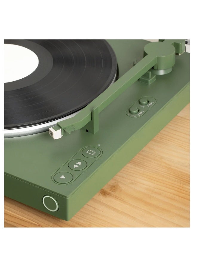Victrola Fully Automatic Bluetooth Turntable w Audio Technica ATN3600L Cartridge, Automatic Repeat Function, 2-Speed Vinyl Record Player, Wireless Bluetooth Streaming, Preamp & Aluminum Platter Green - Image 4