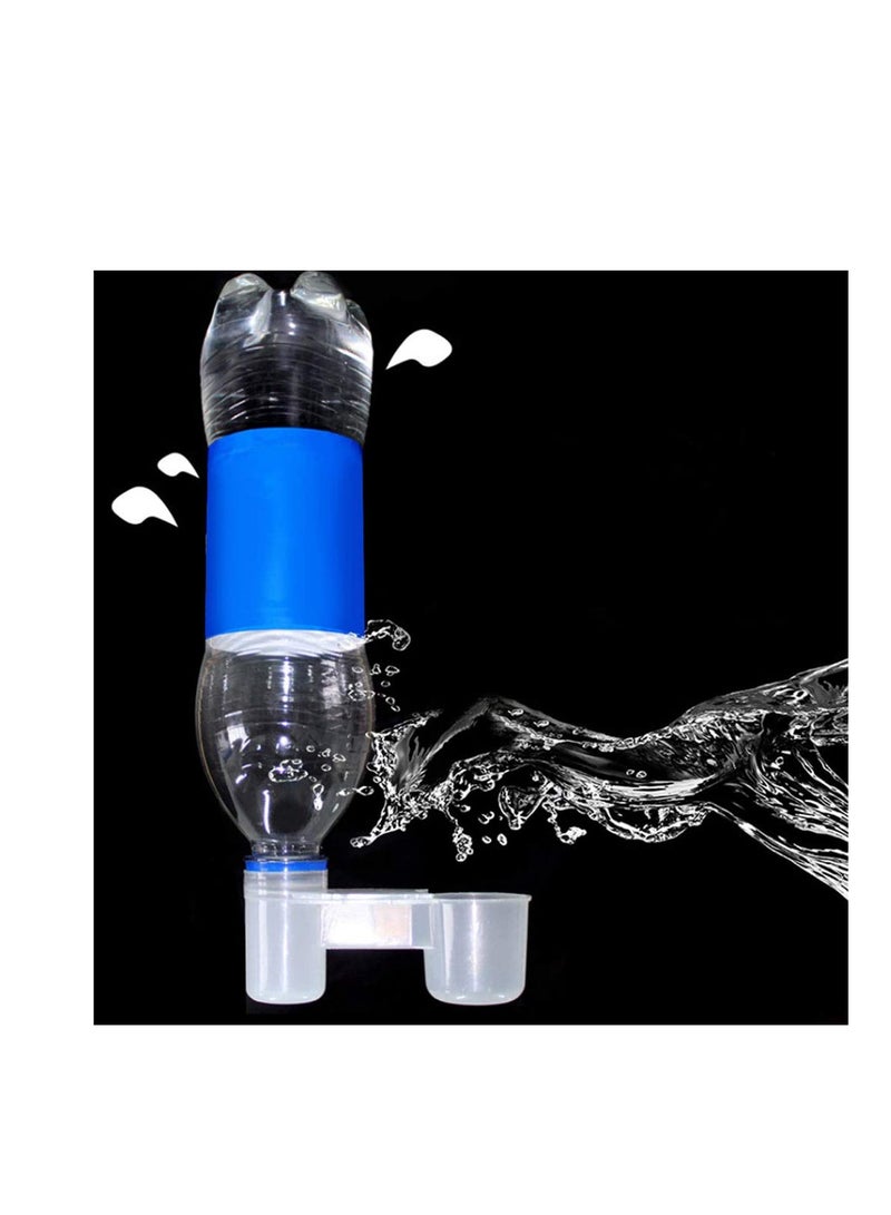 SYOSI Pet Bird Drinker Feeder, Water dispenser for Pet Bird Drinker Feeder, Bottle Plastic Drinking Feeding up Bowl Tools for Poultry, Water Cup Chicken Pigeon Home Garden - Image 1