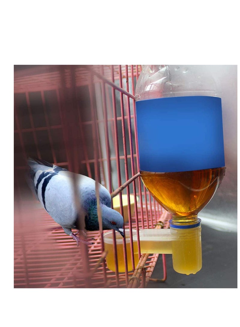 SYOSI Pet Bird Drinker Feeder, Water dispenser for Pet Bird Drinker Feeder, Bottle Plastic Drinking Feeding up Bowl Tools for Poultry, Water Cup Chicken Pigeon Home Garden - Image 4