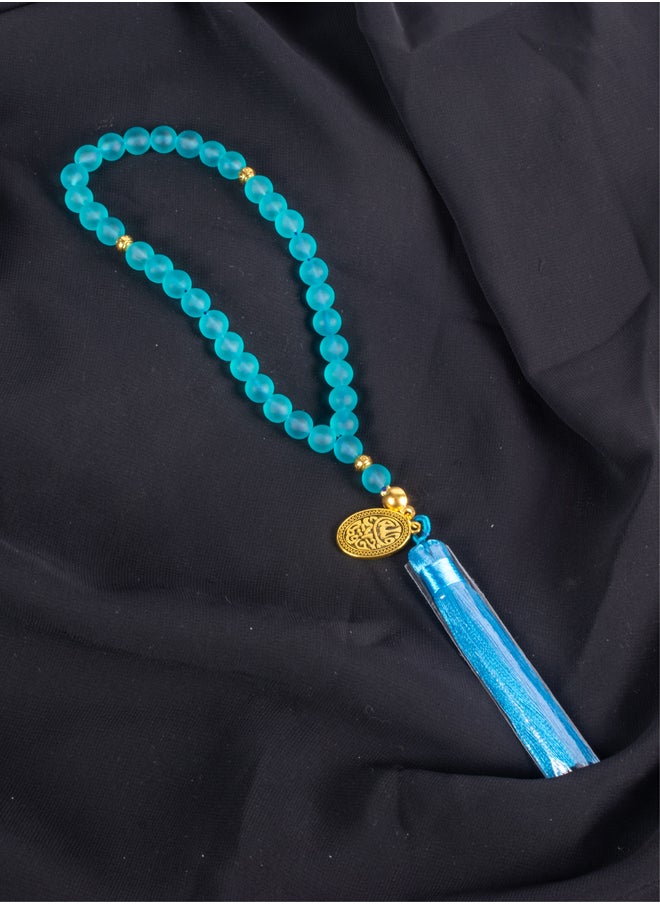 The Black Pearl Accessories Fabulous Blue Opal Stone Prayer Bead of 33 Beads  - Image 1