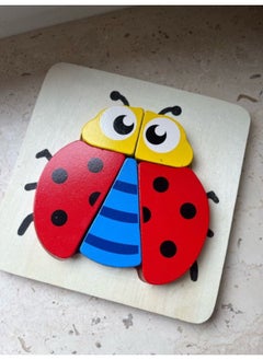 Beram Premium Wooden Ladybug Jigsaw Puzzle for Kids & Adults, Mini Puzzle, Durable Eco Wood, Travel Size Brain Teaser, Nature-Inspired Artwork, Boosts Memory & Focus, Ideal Gift for Ages 5+, Safe, Non-Toxic, Long-Lasting Fun  - Image 2