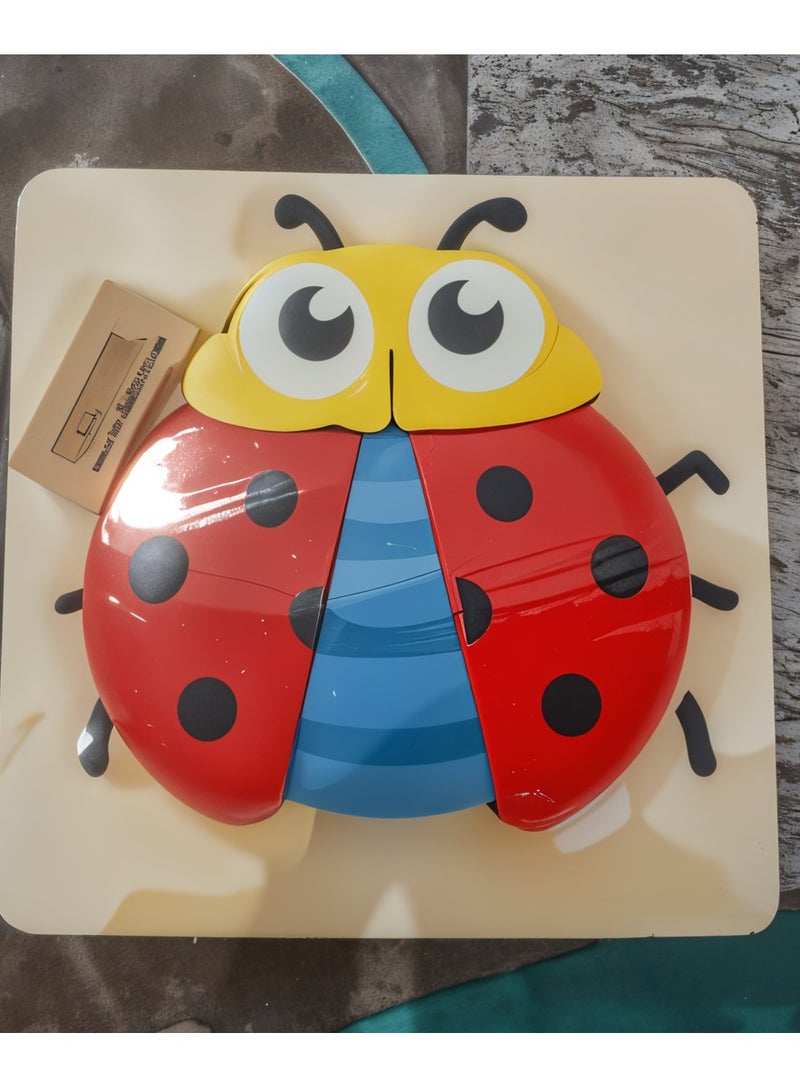 Beram Premium Wooden Ladybug Jigsaw Puzzle for Kids & Adults, Mini Puzzle, Durable Eco Wood, Travel Size Brain Teaser, Nature-Inspired Artwork, Boosts Memory & Focus, Ideal Gift for Ages 5+, Safe, Non-Toxic, Long-Lasting Fun - Image 3