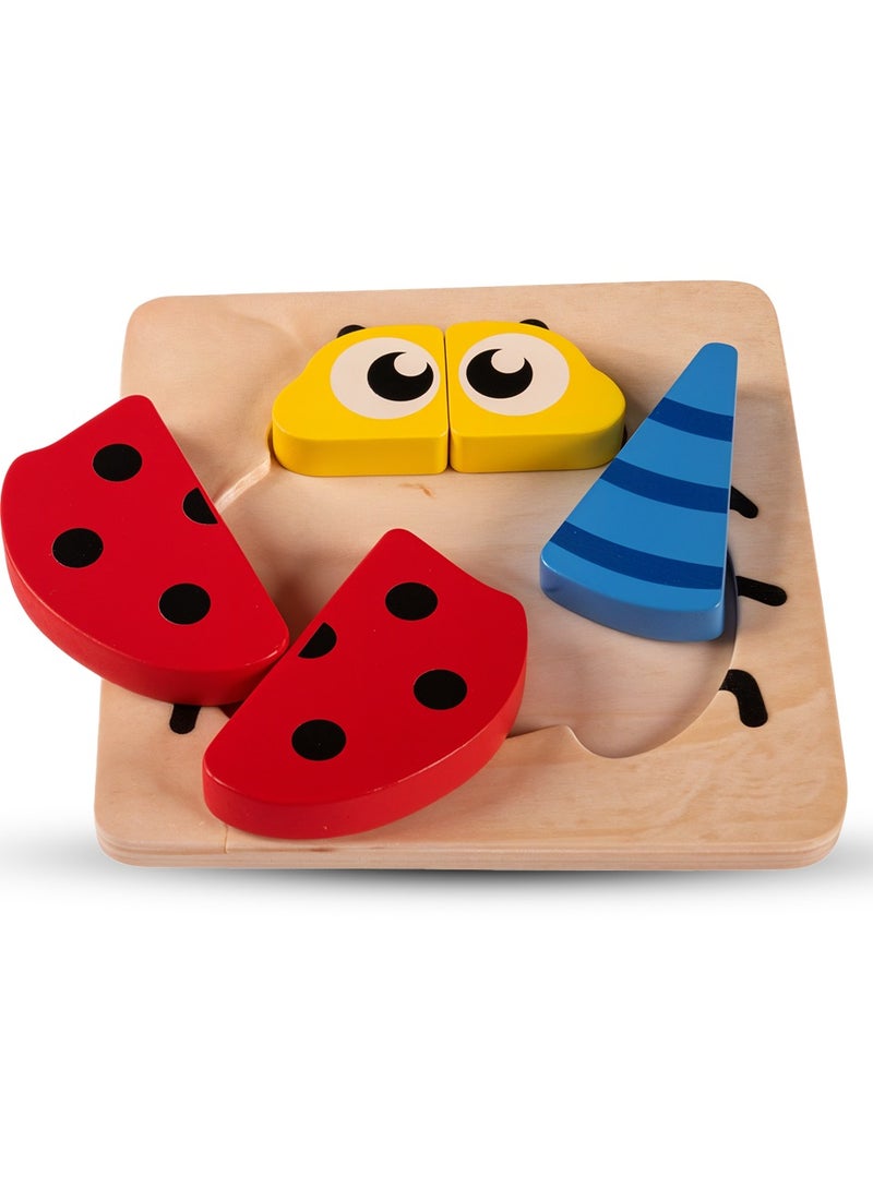 Beram Premium Wooden Ladybug Jigsaw Puzzle for Kids & Adults, Mini Puzzle, Durable Eco Wood, Travel Size Brain Teaser, Nature-Inspired Artwork, Boosts Memory & Focus, Ideal Gift for Ages 5+, Safe, Non-Toxic, Long-Lasting Fun - Image 4