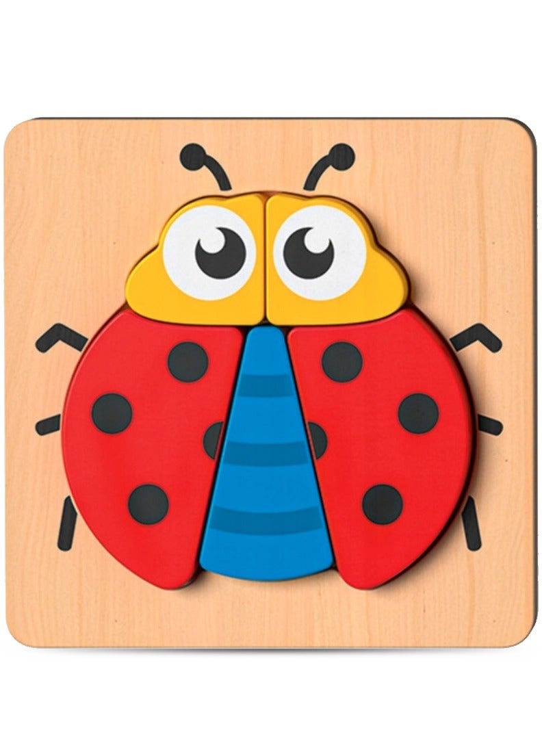 Beram Premium Wooden Ladybug Jigsaw Puzzle for Kids & Adults, Mini Puzzle, Durable Eco Wood, Travel Size Brain Teaser, Nature-Inspired Artwork, Boosts Memory & Focus, Ideal Gift for Ages 5+, Safe, Non-Toxic, Long-Lasting Fun - Image 5