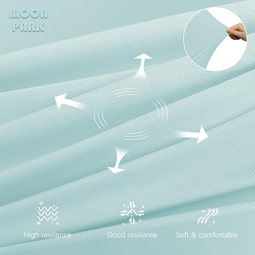 MOON PARK Pregnancy Pillows for Sleeping - U Shaped Full Body Maternity Pillow with Removable Cover - Support for Back, Legs, Belly, HIPS - 57 Inch - Ice Blue - Cooling Cover - Image 5