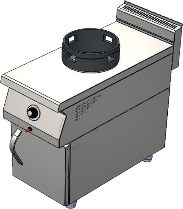 CSA Inox Karacasan Industrial 900 Series Single Burner LPG Cylinder Wok Cooker with Cupboard 