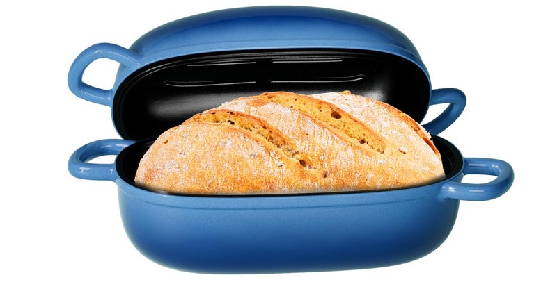PROCHOP Dutch Oven for Bread Baking 9x6 Inch - 2.5QT Bread Pans for Homemade Bread Cast Iron Bread Pan Dutch Oven Loaf Pan with Lid and Loop Handles for Homemade Breadmaking - Image 1