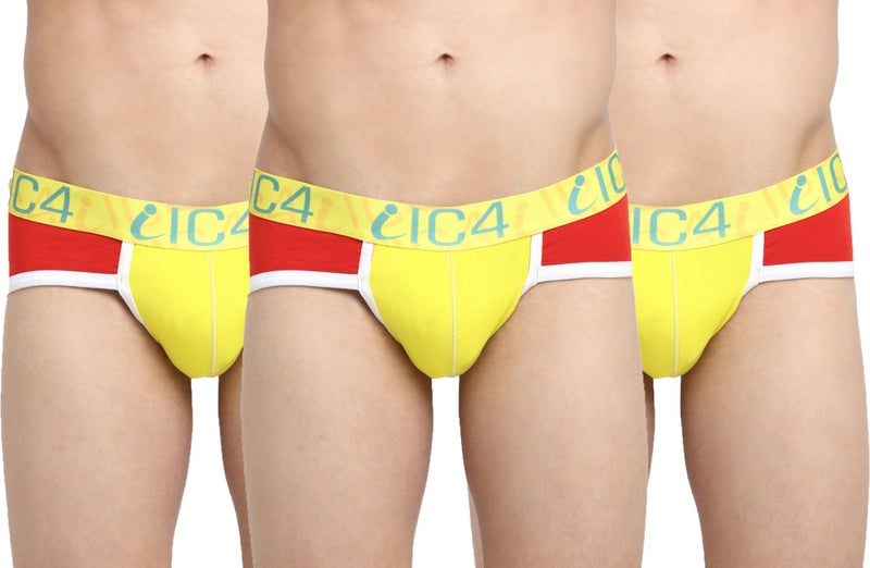 IC4 Store Men's Fashion Briefs Combo Pack of 3 - Red and Yellow - Image 1