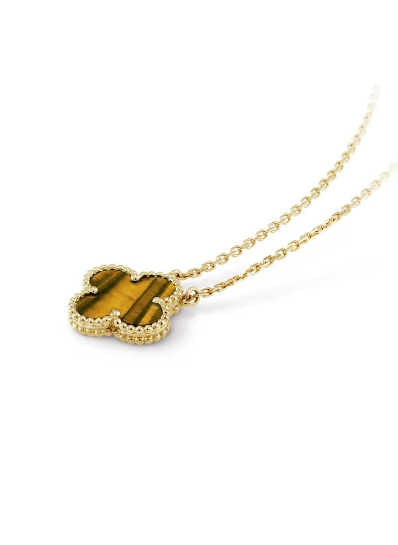 Van Cleef & Arpels Classic Vintage Alhambra Vintage Gold Necklace 15mm