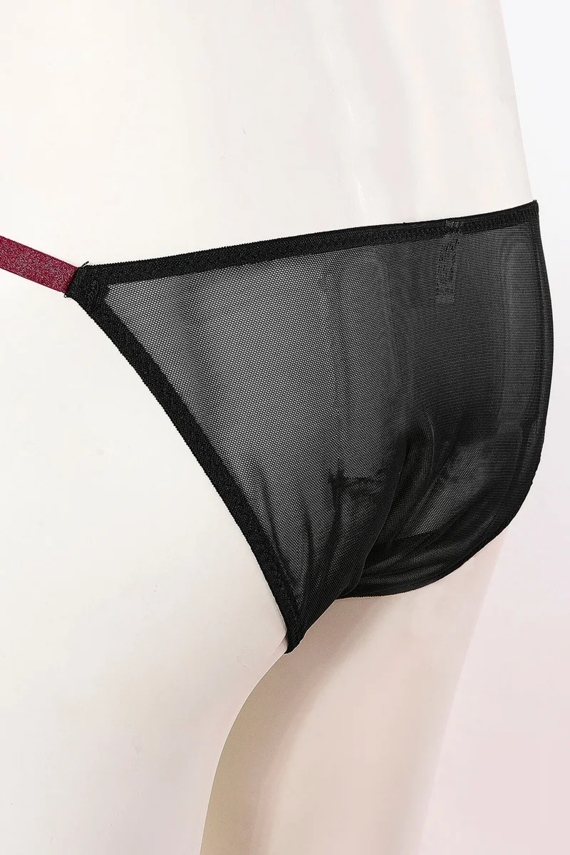 لويا Black Tracy Velvet Transparent Panties