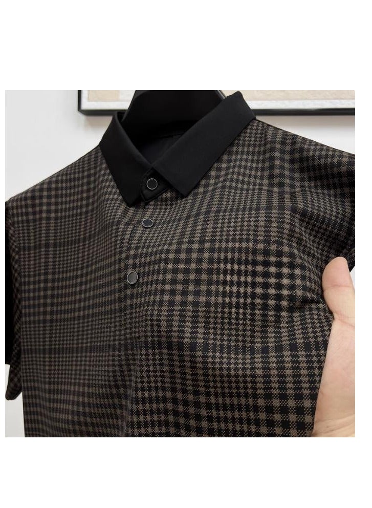 Men's High-end Business Casual Short Sleeved T-Shirt Polo Shirt - Image 1
