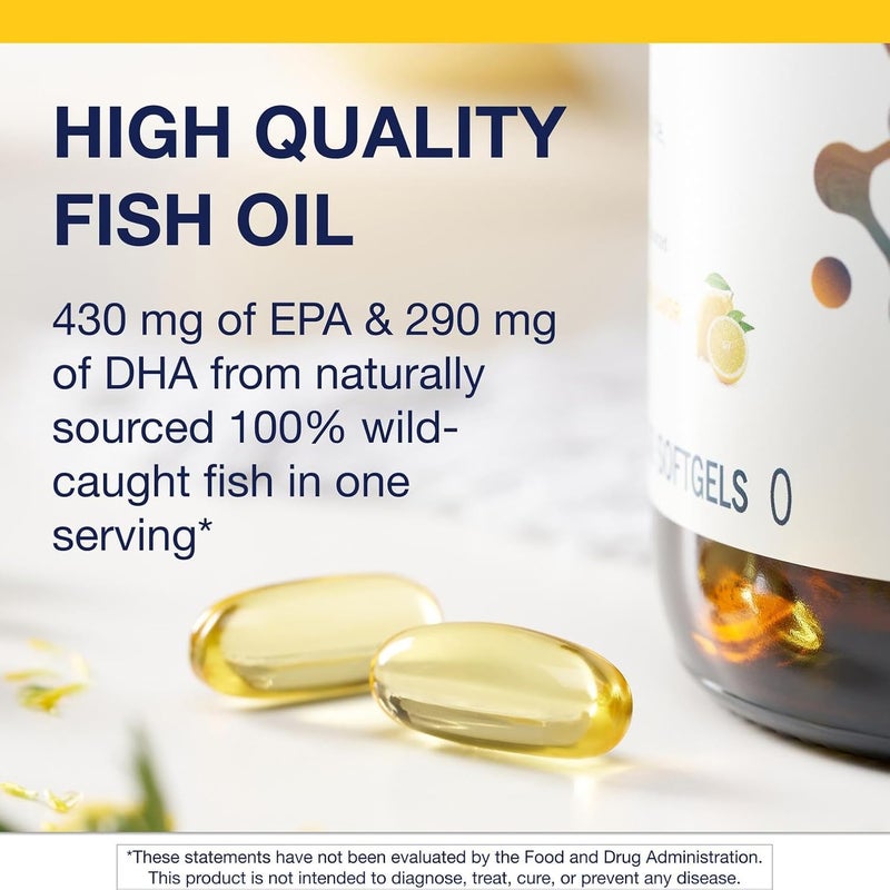 Metagenics OmegaGenics Fish Oil EPADHA 720 mg High Potency Omega3 Supplement Supports Heart Joint Brain Immune Health Sustainably Sourced PurityTested Fish Oil 240 Softgels - Image 4