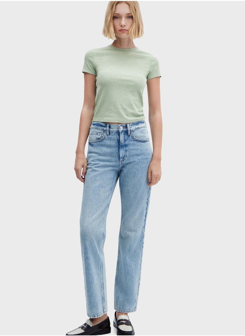 MANGO - Crew Neck T-Shirt - Image 1