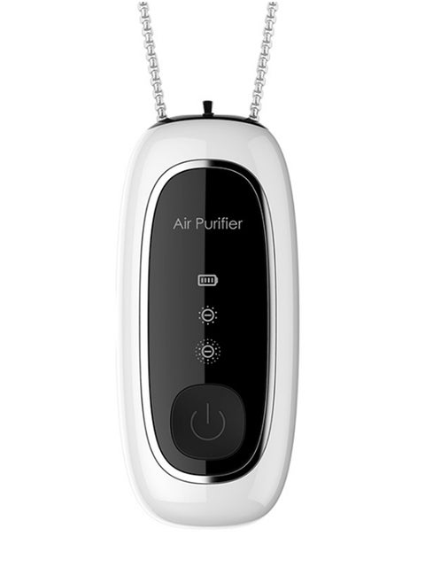 New Style Necklace Wearable Personal Portable Negative Anion Air Purifier White 16cm