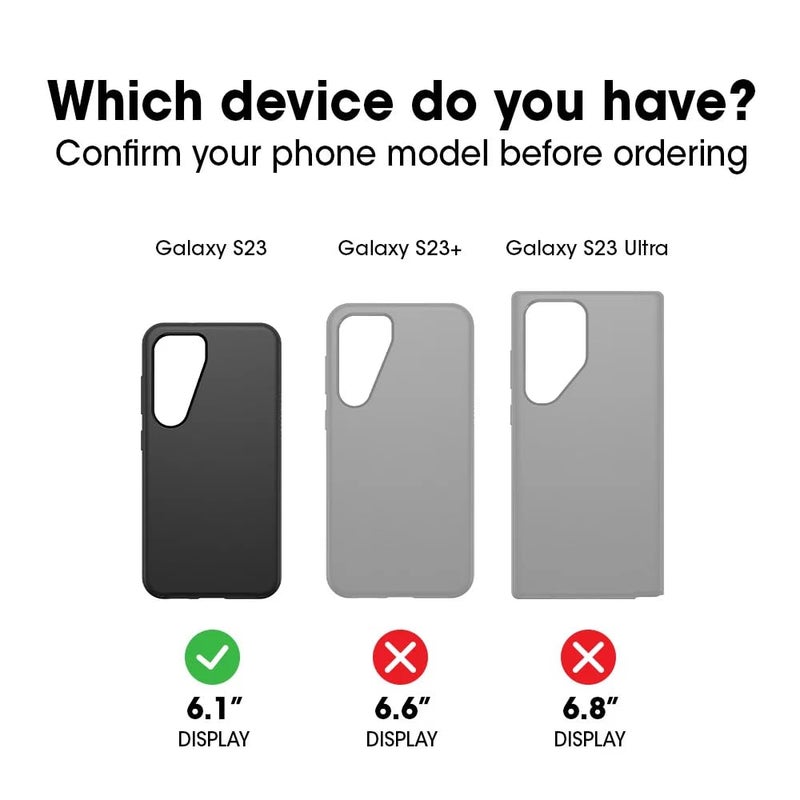 OtterBox Galaxy S23 (Only) - Defender Series Case - Black, Rugged & Durable - with Port Protection - Includes Holster Clip Kickstand - Microbial Defense Protection - Non-Retail Packaging - Image 2