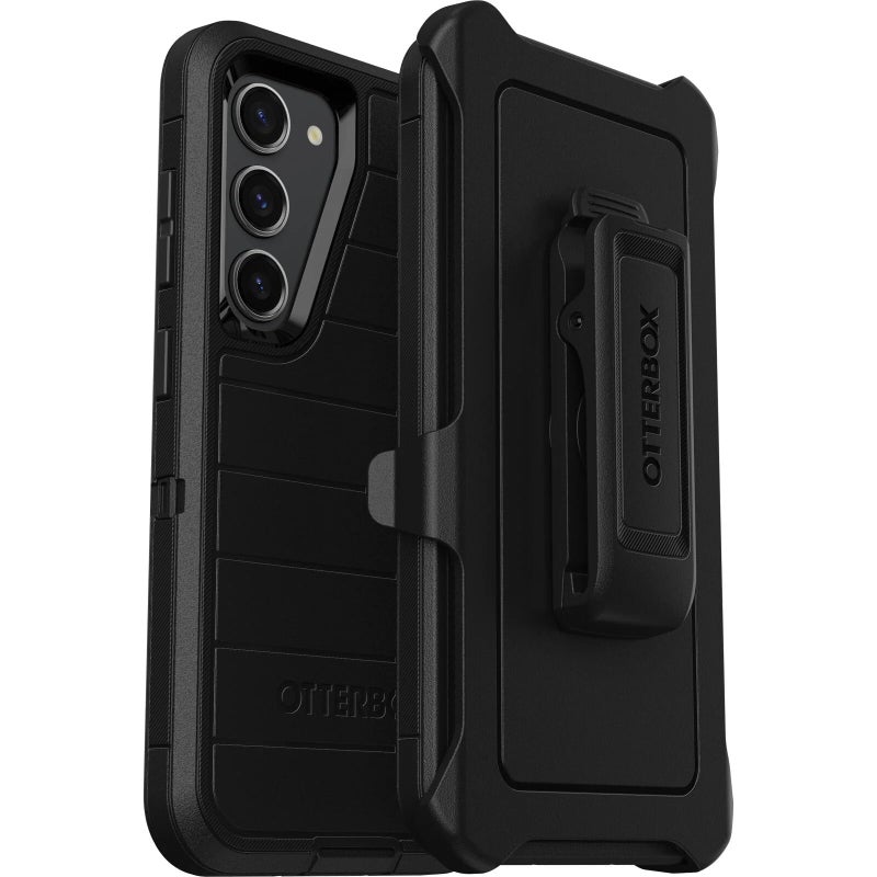 OtterBox Galaxy S23 (Only) - Defender Series Case - Black, Rugged & Durable - with Port Protection - Includes Holster Clip Kickstand - Microbial Defense Protection - Non-Retail Packaging - Image 1