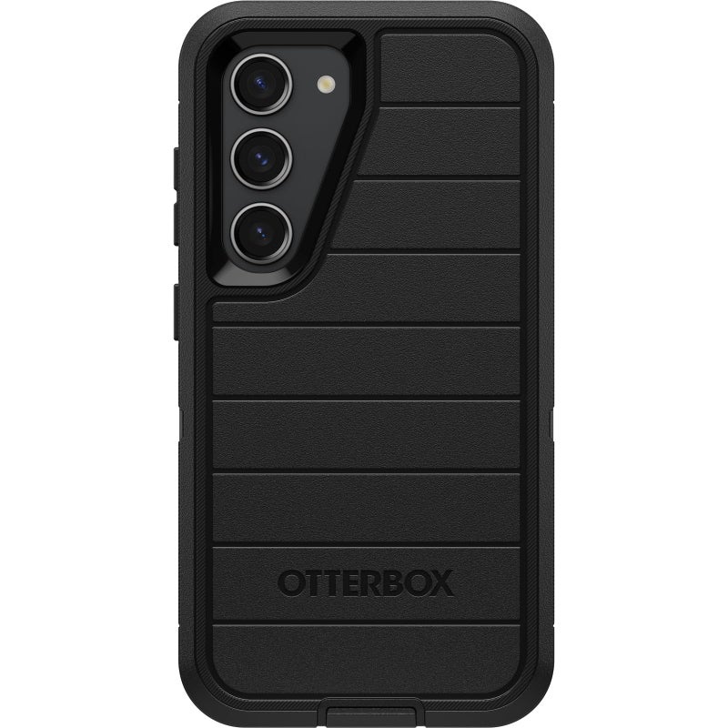 OtterBox Galaxy S23 (Only) - Defender Series Case - Black, Rugged & Durable - with Port Protection - Includes Holster Clip Kickstand - Microbial Defense Protection - Non-Retail Packaging - Image 3